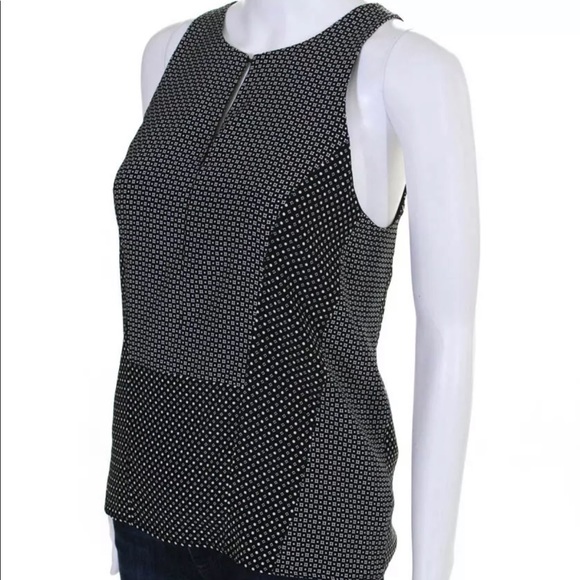 Rag & Bone Sleeveless Silk White Dotted Tank Top - Picture 2 of 8